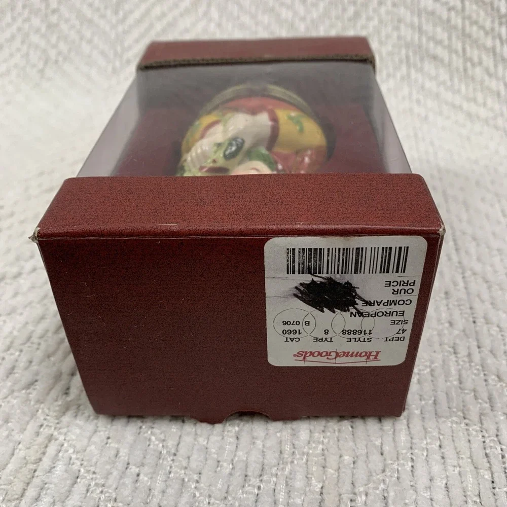 Villeroy & Boch 1748 Christmas Hinged Bone China Trinket‎ Box Boy Elf Gnome